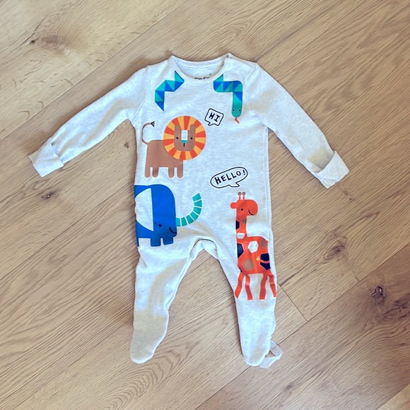 Fred & Flo organic cotton animal pyjama 3-6 months - Picture 1 of 5